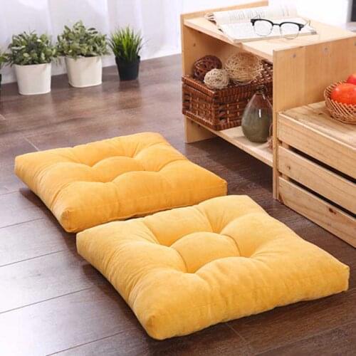 1PCS Square Floor Cushion Hassock Pouf Dining Chair Seat Pad Round Thickened Mattress Futon