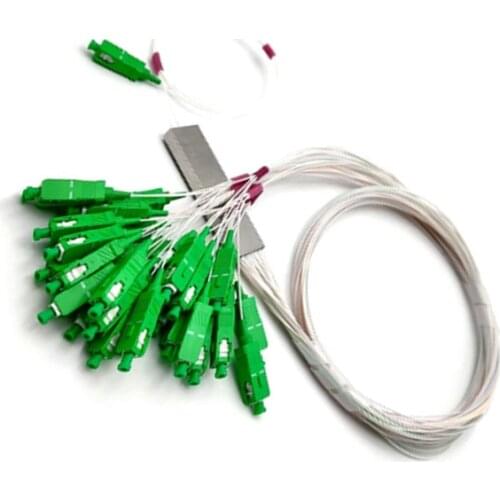 10pcs/lot 0.9mm Steel Tube1x32 SC/APC Fiber Optic PLC Splitter ,Mini Blockless 1*32 SC APC Connector, Fiber Optic PLC SplitterHi