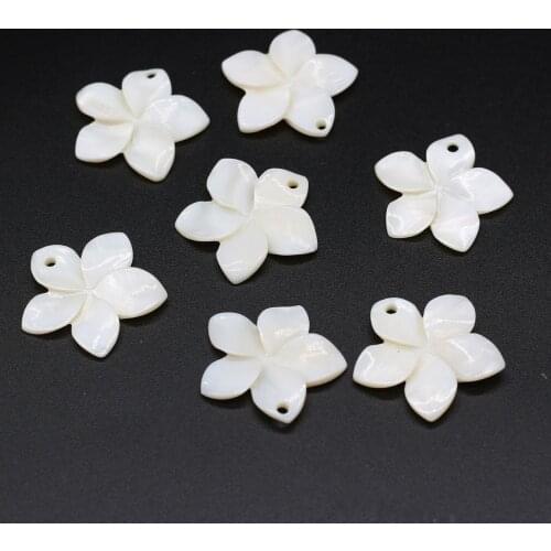 10 Pcs Natural Freshwater Small Pendant Beads White Shell Petals Jewelry Trend Making DIY Necklace Earrings Accessories