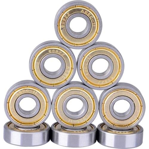 10pcs Frictionless Abec-11 Sealed Skateboard Roller Skate Bearings 608-ZZ Skates Ball Bearings Replacement