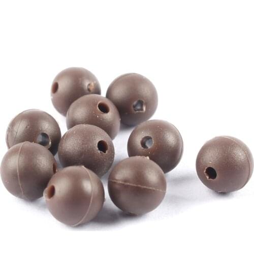 100pcs/Lot 8mm Round Soft Rubber Beads Carp Fishing Beans Rig Accessory Tackle Carp Rigs