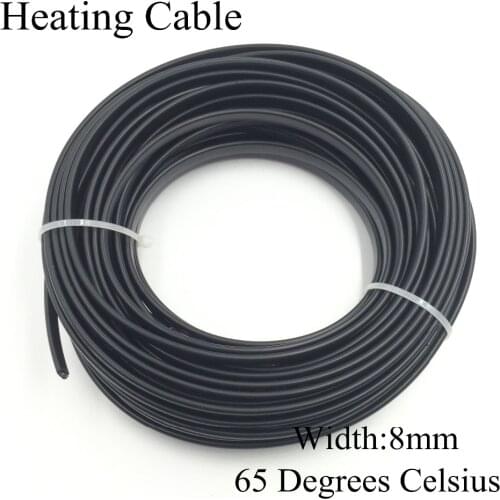 15M/lot Anti-freeze Frost Protection Heating Cable Water Pipe/Roof 230V 8MM 20W/M Self Regulating Electric Heater Copper Wire