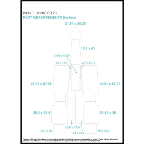 2008 Eliminator 23 Swim Step & Cockpit Pad Boat EVA Teak Decking 1/4" 6mm