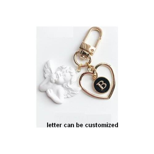 2020 Italy Vintage Baroque Angel Customize Letter Alphabet Character Key Chains Bag Pendent Charm AirPods Accessories D637