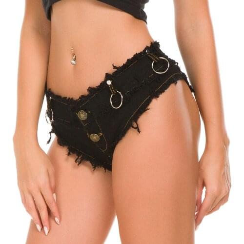 2020 Summer Beach New Sexy Low Waist Hot Hole Jeans Denim Shorts Skinny Mini Jeans Shorts Clubwear 5Colors jean shorts