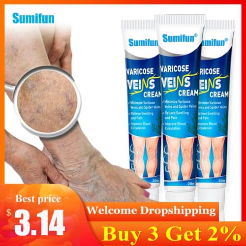 3pcs Varicose Veins Treatment Cream Vasculitis Phlebitis Spider Ointment Varicosity Angiitis Removal Herbal Medical Plaster 20g