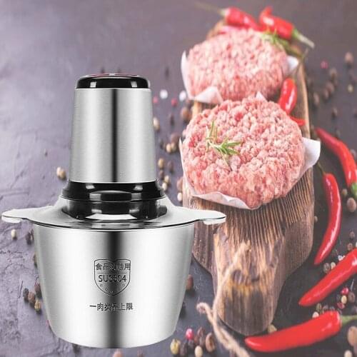 3L Capacity Stainless Steel Electric Mincer Meat Grinder Food Processor Slicer Home Kitchen Stuffing Machine