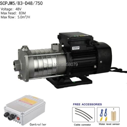 48V, 750 watts centrifugal solar pump, solar booster pump , high pressure solar surface pump SCPJW5/83-D48/750