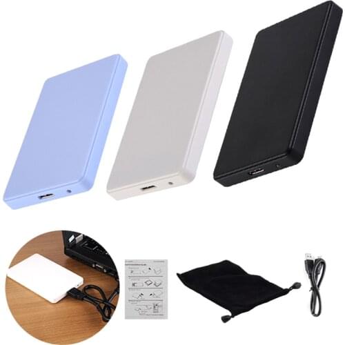 3 Color 2.5 inch Notebook SATA HDD Case to Sata USB 3.0 SSD HD Hard Drive Disk External Storage Enclosure Box With USB 3.0 Cable