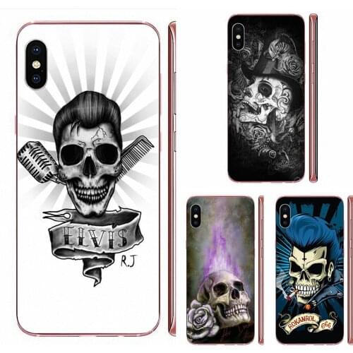 TPU Mobile Case For Huawei Honor 5C 5X 6A 6X 7 7A 7X 8 8A 8S 8X 9 10 30 Lite Pro Y6 II Y7 Y9 Prime 2019 Smoking Skull El Greaser