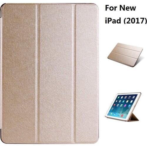 Natural silk and plastic Back Cover Case For iPad 2017