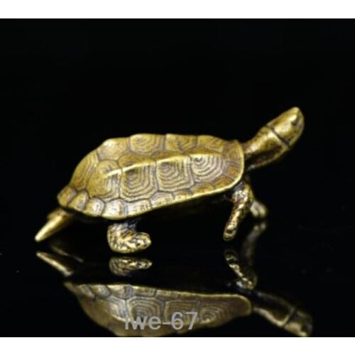China Pure copper bronze solid Little Turtle statue
