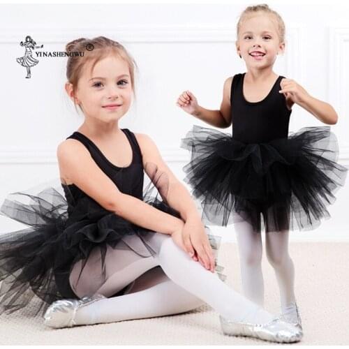 Kids Tutu Dresses for Girls Gymnastics Suit Childrens Dance Clothes Exercise Clothing Ballet Dress Girls One-piece Dress