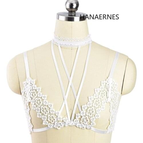 Womens White Sexy Lingerie HARNESS BRA Bondage Cage Bra Women Lingerie Pole Dance Fetish Wear Underwear Bondage Lingerie