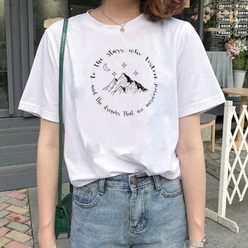 To the stars who listen T-Shirt funny 100% Cotton grunge O-Neck tumblr Fashion women unisex casual hipster quote tshirt top tee
