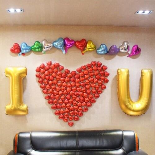 Love suit combination letters Foil balloons wedding ceremony marriage valentines day marriage room decoration balloons creative