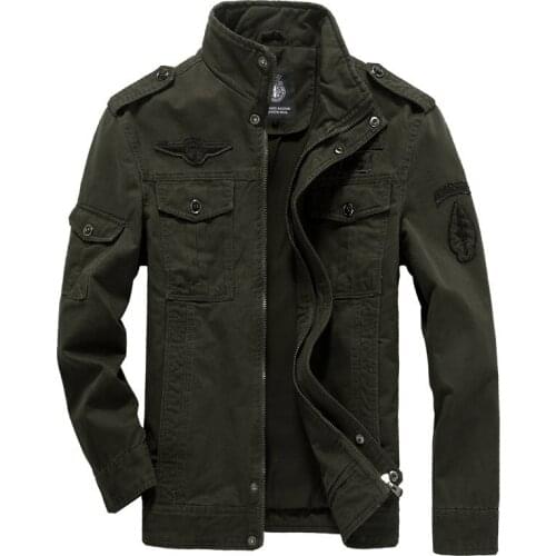 Cotton Military Jacket Men 2019 Autumn Soldier MA-1 Style Army Jackets Male Brand Slothing Mens Bomber Jackets Plus Size M-6XL