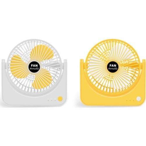 Mini Rotatable USB Table Fan Rechargeable Ultra-quiet 3D Airflow Cyclone Cycle N0PF