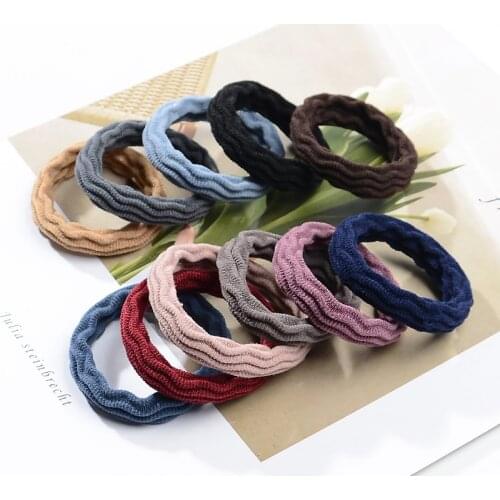 20Pcs/Lot Solid Color Elastic Hair Bands High Quality Seamless Simple Girl Women Hairbands Headwear Hair Accessories Scrunchies