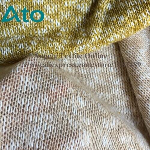 Wholesale Knitted Fabrics soft stretchy bonded Jacquard knit Modacrylic / Cotton fabrics