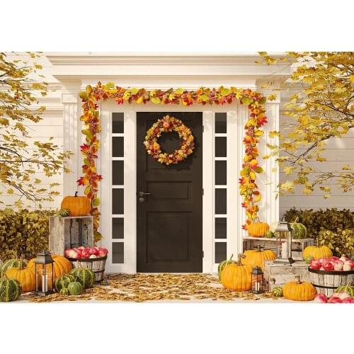 Autumn Harvest Halloween Photographic Background Vinyl Cloth Photo Studio Backdrop for Baby Children Party Photocall Photophone