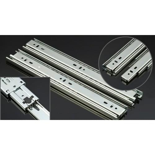 Stainless steel Pair smoothly mute 20"Full Extension Drawer slide rail stainless steel three track ball guide rail