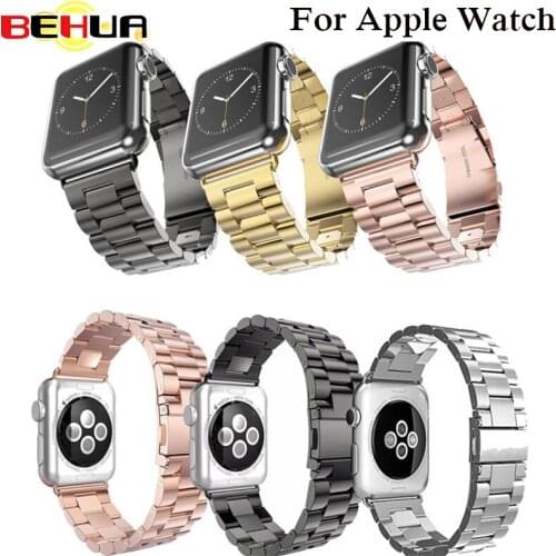 Stainless Steel Watch band wrist Strap for apple watch 42 mm 38 mm link bracelet Replacement Watchband for iwatch serise 1 2