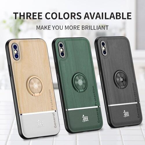 Luxury Car Magnetic Ring Holder Camera Lens Protection PU Leather Phone Case For Mobile iPhone X XR XS Max Back Cover Funda bag