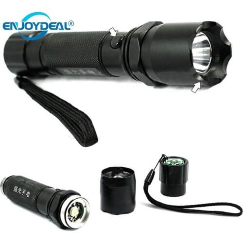 Enjoydeal LED 400 Lumens 3-Mode Tactical Flashlight Torch Lamp waterproof led Flashlight with Charger camping outdoor lighting