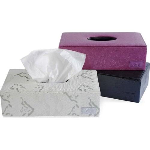 Cordays - Tissue Box Cover Handcrafted in Premium Quality Textured Leatherette