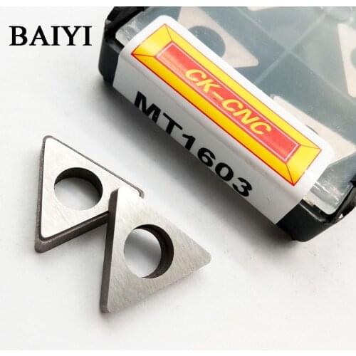 10pcs CNC Lathe Carbide Shim High Strength MT1603 Inserts for TNMG16 Inserts Turning Tool Holder