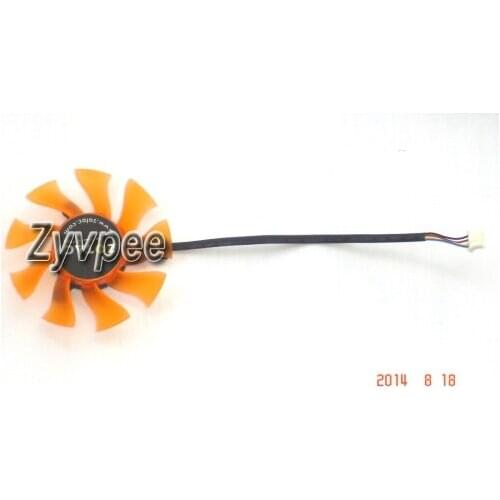 FD8015U12D 12V 0.5A 4Wires 4Pin Orange Blade Cooling Fan