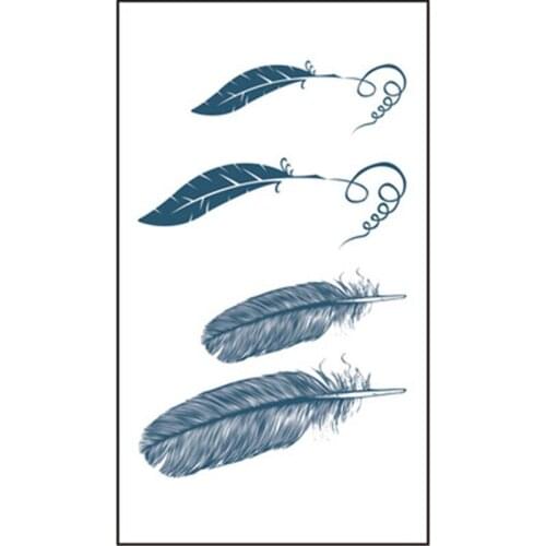 5PCS/lot Temporary Tattoo Sticker Feather Boday Stickers Waterproof Environmental Protection Stage Props Art Makeup Stickers