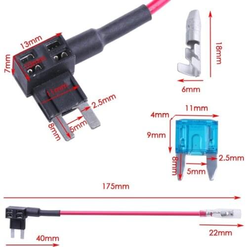 1 set Car Micro Blade Mini ATM Fuse Adapter tap DUal Circuit Adapter Holder New Best Quality