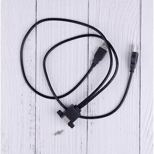 1pc Dual USB 2.0 Extension Cable Professional 1 Female Socket Panel Mount to 2 USB A Male Extension Cable 50cm