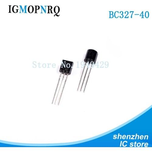 100PCS BC327-40 TO-92 BC327 327-40 Bipolar junction transistor (BJT) PNP 50Vcbo 45 500mA 625mW Vceo New