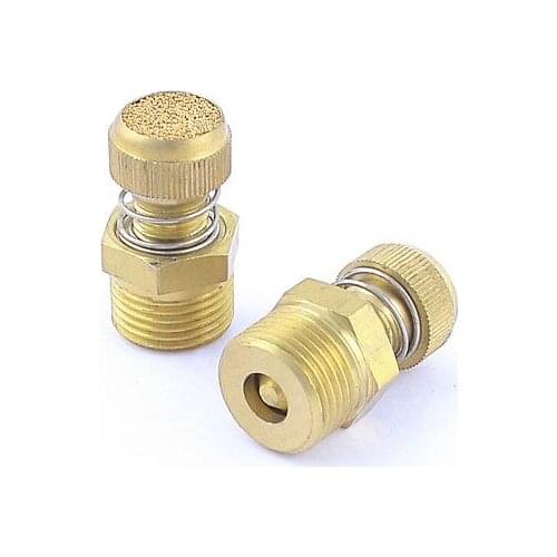 5pcs 1/8" 1/4" 3/8" 1/2" 1/8 1/4 3/8 1/2 Inch Pneumatic Brass Flow spring Control Air Exhaust Muffler Fitting Silencer