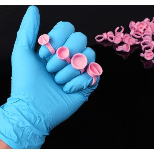500pcs Disposable Microblading Pigment Glue Rings Tattoo Ink Holder S/M/L Eyebrow Makeup Accessories Eyelash Extension Glue Cups