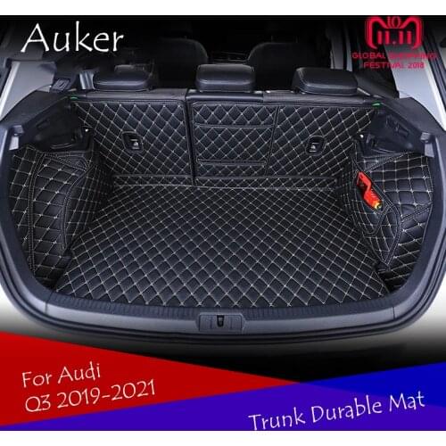 For Audi Q3 2019 2020 2021 Accessories Durable Trunk Mat Cargo Liner Rear Tail Box Carpets Full Coverage Car Styling