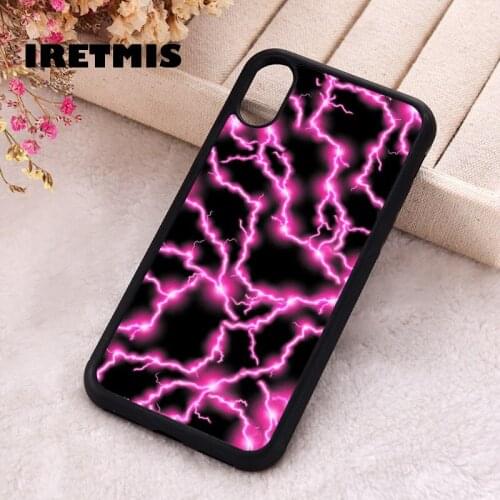 Iretmis 5 5S SE 2020 phone cover cases for iphone 6 6S 7 8 Plus X Xs Max XR 11 12 MINI Pro Soft Silicone TPU Electric Pink
