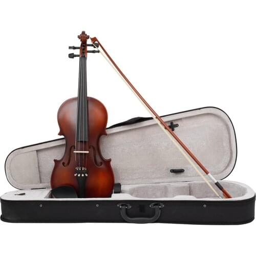 Wood Natural Acoustic Violin 4/4 Full Size Violin Musical Gift Wind Instrument