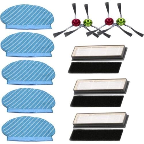 Hot TOD-Mopping Cloth Filters Side Brushes Set for Ecovacs Deebot OZMO 920 950 Vacuum Cleaner Parts, 3XFilters, 4XSide Brush, 5X