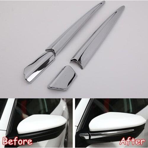 JXKaFa 4Pcs/set Car Exterior Rearview Rear View Mirror Decoration Strips Trim Cover Styling Sticker For Honda Civic 10th 16 17