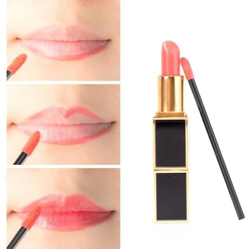 100Pcs Disposable Lip Brushes Stick Eyeshadow Makeup Brush Lipstick Lip Gloss Applicator Portable Cosmetics Tools