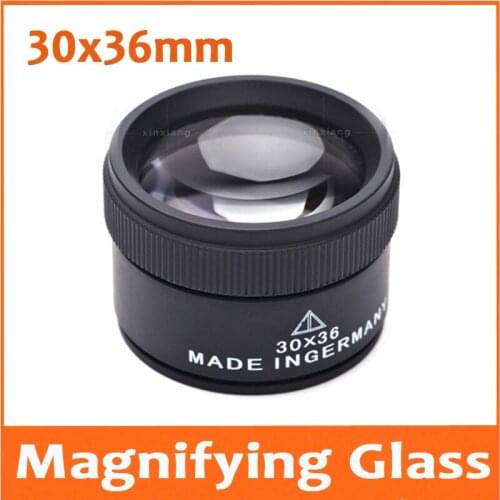 30X 36mm Metal Cylindrical Children Educational Magnifying Glass Lupa Pocket Magnifier Reading Glasses Jewelry appraisal Loupe
