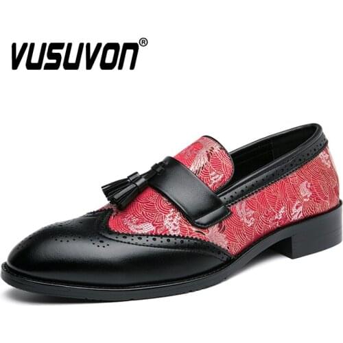 Leather Men Loafers Shoes 2020 Fashion Oxford Brogue Shoes Autumn Spring Creation Wingtips Mens Footwear Plus Size 48