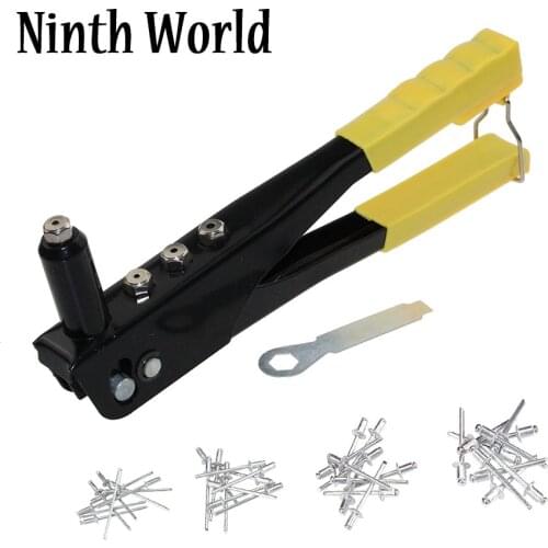 Contractor Grade Pop Riveter Gun Kit Blind Rivet Hand Tool Set With 40-Piece Rivets and 2.4/3.2/4.0/4.8 mm Rivet heads