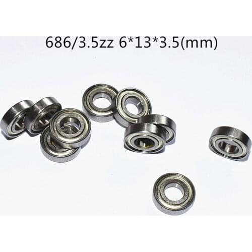 618/6ZZ 686ZZ-3.5 6*13*3.5(mm) 10pieces bearing free shipping ABEC-5 bearings metal Sealed chrome steel bearing