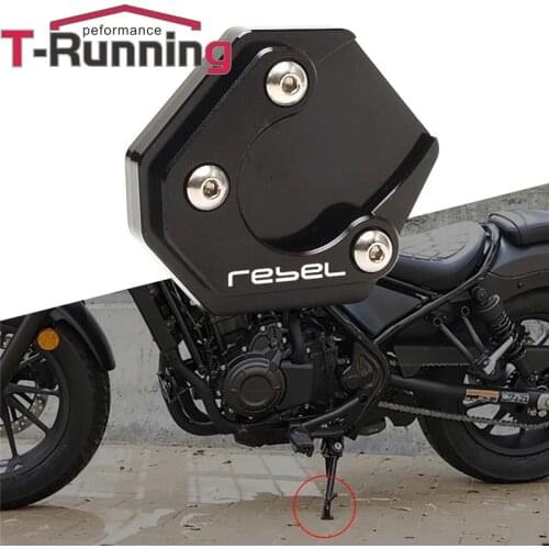 For Honda Rebel CMX 300 500 CMX300 CMX500 Motorcycle CNC Aluminum Side Stand Enlarge Kickstand parts sida stand pad