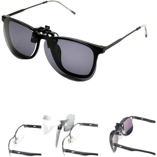 Polarized sunglasses clip-on material Bridge up sunglasses clip on men women sunglasses glasses Lens transparent Driving Glasses